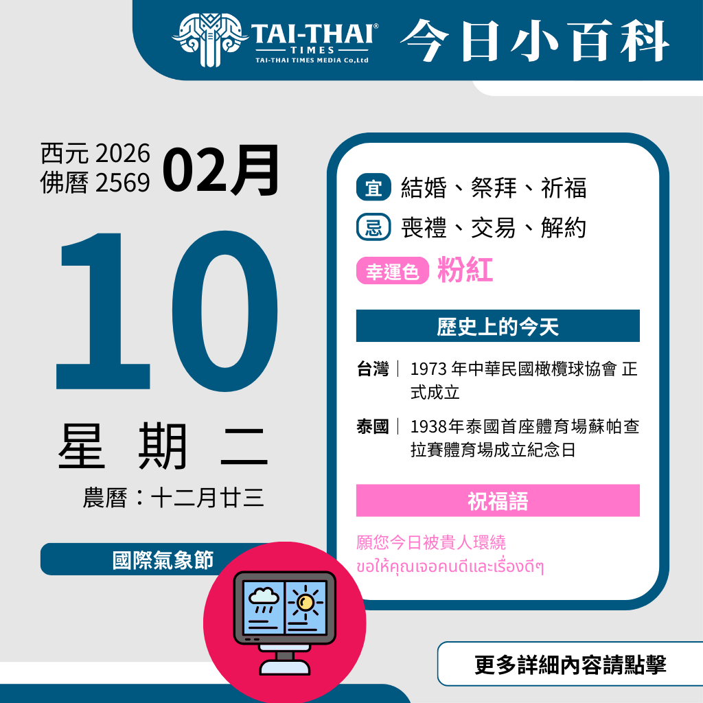 西元 2026 年 02 月 10 日（星期二）