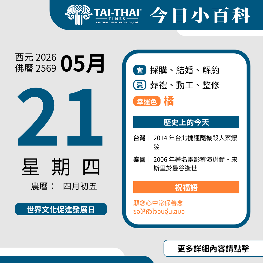2026 年 5 月 21 日 星期四